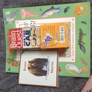 Activity set for kids brain quest counting cards sticker book